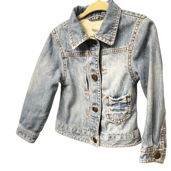 Crewcuts Classic Kids Light Wash Cotton Denim Jean SuperStretchy Jacket size 3T - Picture 4 of 6